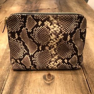 India Hicks insider Clutch- faux snakeskin
